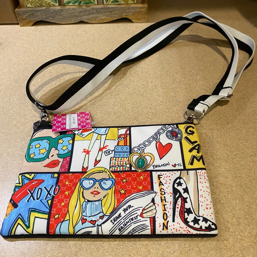 Brighton Glam Girl Crossbody Pouch Tom Clancy  Removable Strap NWT
